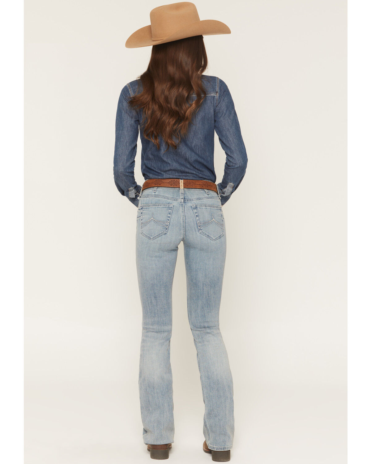 Image #3 - Ariat Women's Nayelli Medium Wash Perfect Rise Bootcut Stretch Denim Jeans, Medium Wash, hi-res