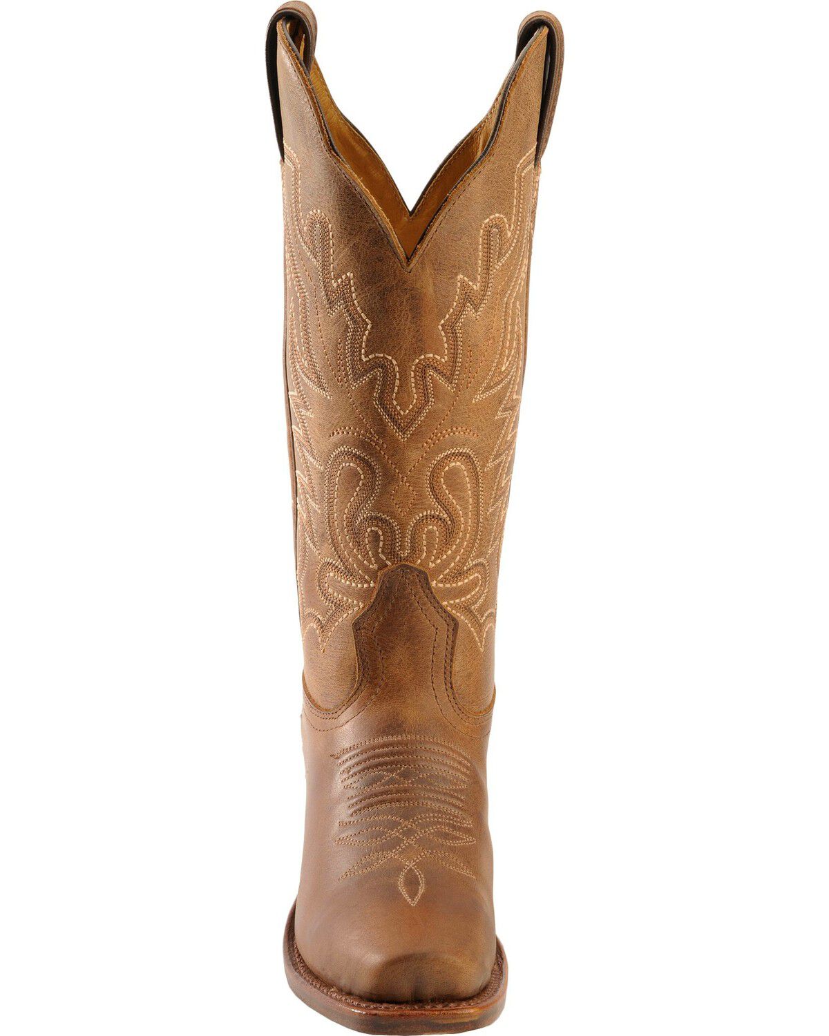 Image #4 - Boulet Women's Rancher Western Boots - Narrow Square Toe, Rustic Brn, hi-res