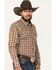 Image #2 - Cody James Men's Reverent Plaid Print Long Sleeve Snap Western Shirt - Big, Rust Copper, hi-res
