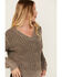 Image #2 - Cleo + Wolf Women's Clark Acid Wash Cable Knit Sweater, Charcoal, hi-res