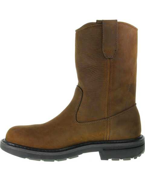 Image #10 - Wolverine Men's Steel Toe Wellington Work Boots, Brown, hi-res