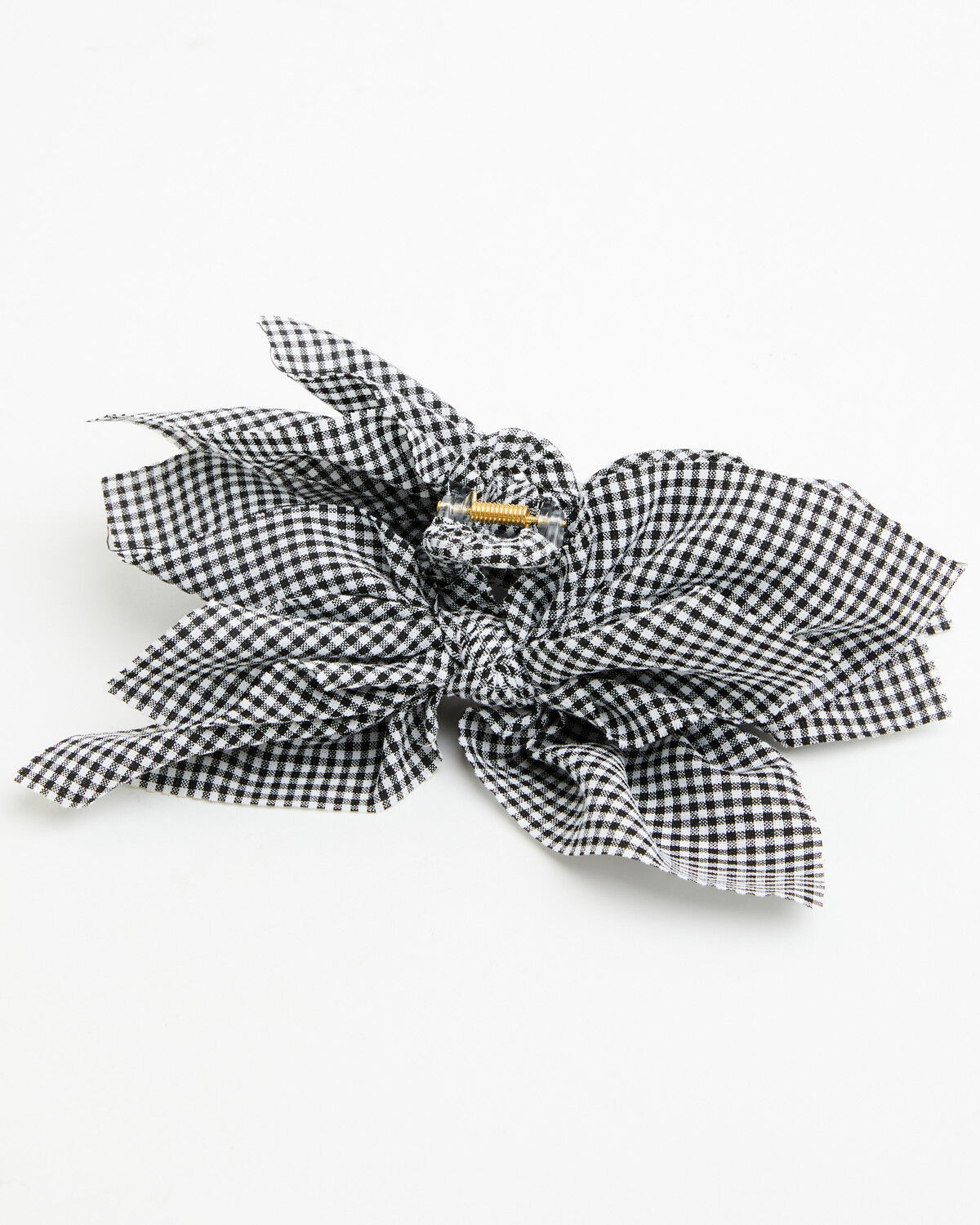 Image #2 - Shyanne Women's Gingham Fabric Claw Clip, Black, hi-res