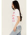 Image #2 - Bohemian Cowgirl Women's Let's Go Girls Short Sleeve Cropped Graphic Tee, White, hi-res