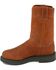 Image #3 - Justin Men's Cargo Brown Pull-On Work Boots - Soft Toe, Bark, hi-res