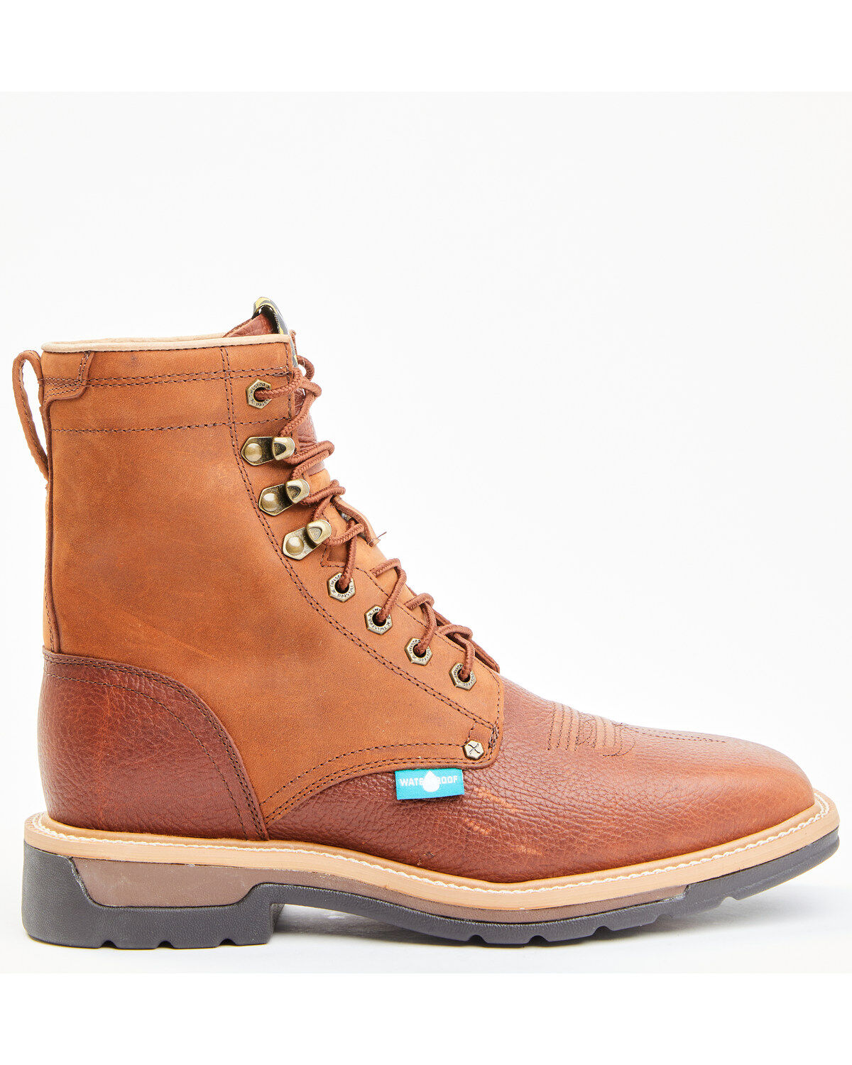 Image #3 - Twisted X Men's Lite Waterproof Work Shoes, Oiled Rust, hi-res