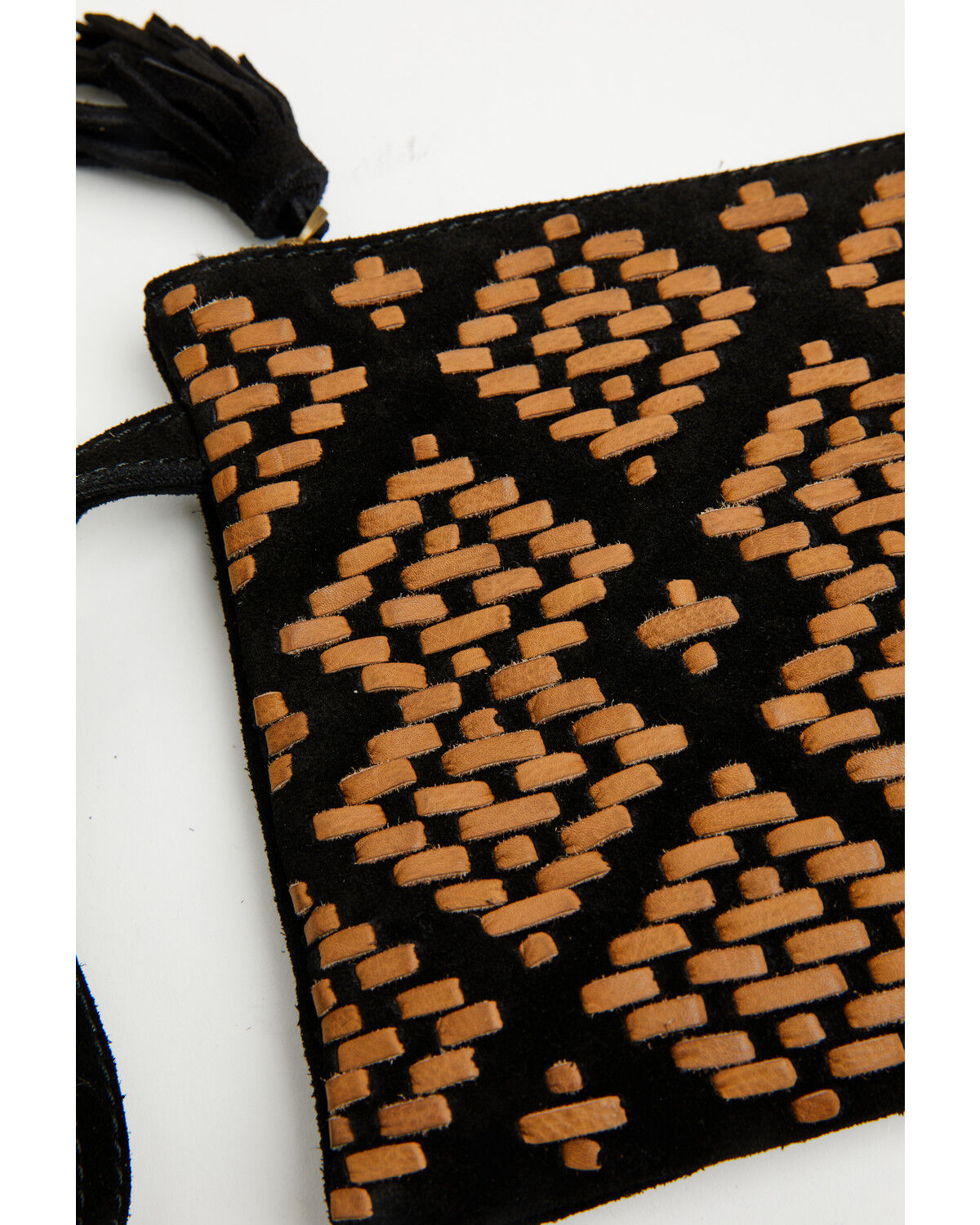 Image #3 - Avondayle Women's Geo Print Leather Clutch, Black, hi-res