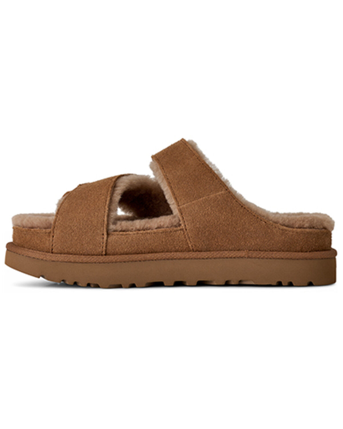 Image #3 - UGG Women's Greenport Cross Strap Slide, Chestnut, hi-res