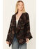 Image #1 - Cripple Creek Women's Southwestern print Blanket Wrap Jacket, Black, hi-res