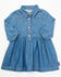 Image #1 - Wrangler Toddler Girls' Long Sleeve Denim Dress , Blue, hi-res