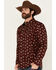 Image #2 - Moonshine Spirit&reg; Men's Nightmare Paisley Print Long Sleeve Snap Western Shirt, Burgundy, hi-res