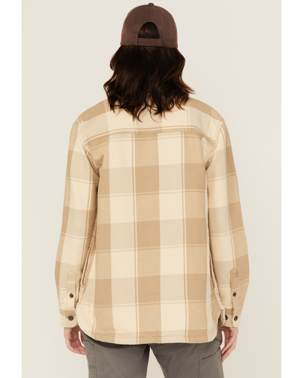 Image #4 - Carhartt Women's Rugged Flex&reg; Loose Fit Heavyweight Duck Shacket, Oatmeal, hi-res