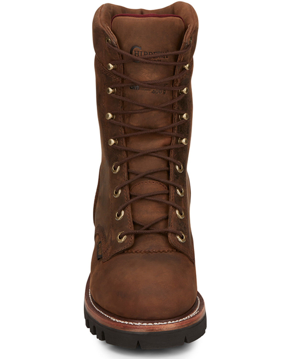 Image #4 - Chippewa Men's 9" Waterproof Insulated Logger Work Boots - Soft Toe, Brown, hi-res