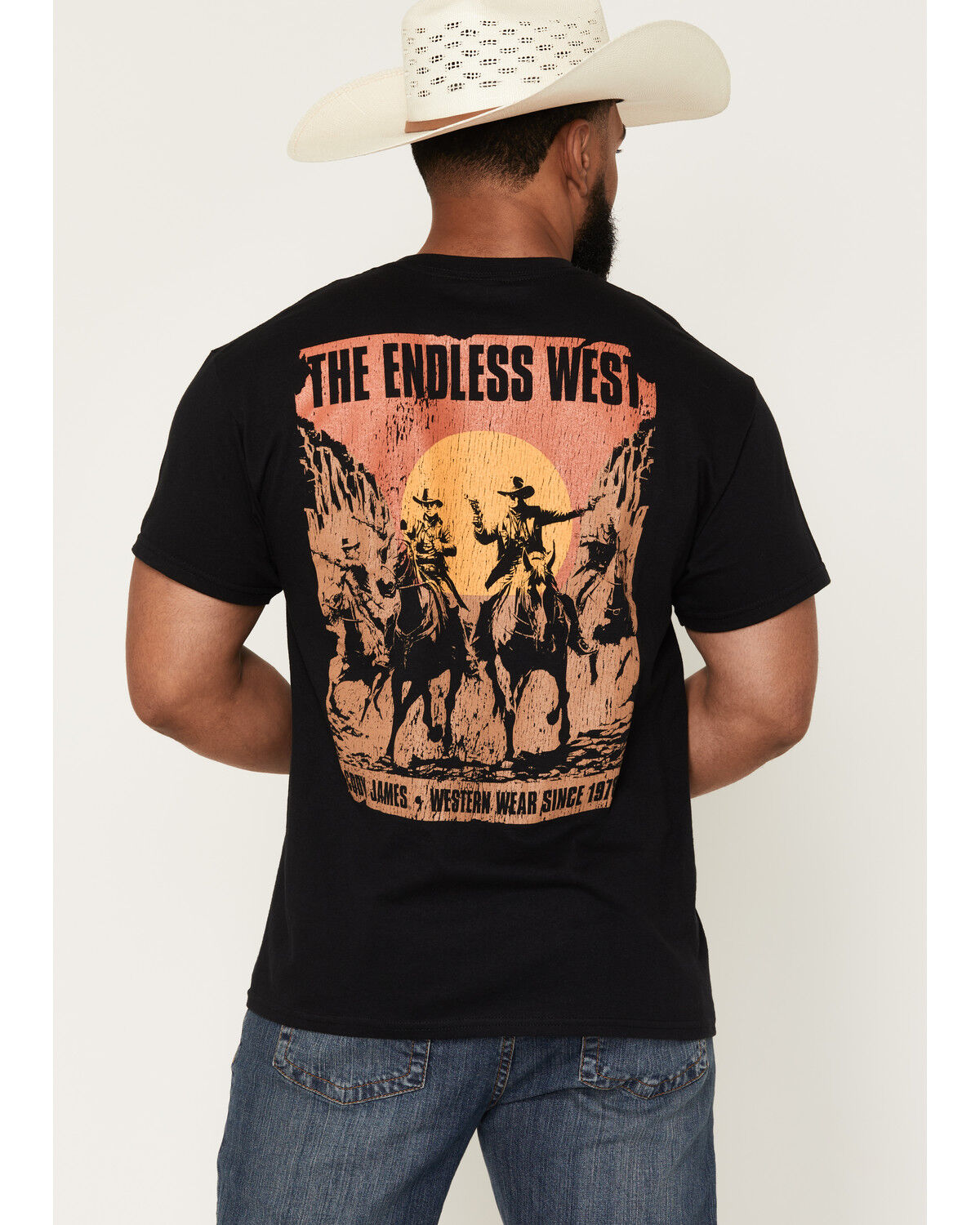 Cody James Men's Endless West Short Sleeve Graphic T-Shirt, Black, hi-res