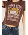Image #3 - Cleo + Wolf Women's Auggie Short Sleeve Boxy Graphic Tee, Brown, hi-res