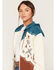 Image #2 - Shyanne Women's Birdie Retro Embroidered Zip-Front Hoodie, Royal Blue, hi-res