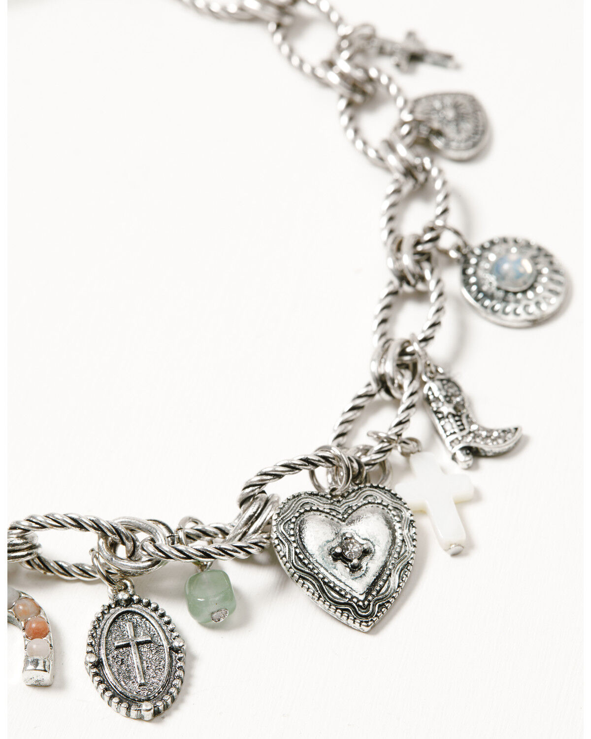 Image #4 - Shyanne Women's Chain Link Charm Boot Bracelet, Silver, hi-res
