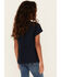 Image #4 - Shyanne Girls' Wild Hearts Short Sleeve Graphic Tee, Indigo, hi-res