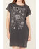 Image #3 - Cleo + Wolf Women's Coleson Short Sleeve Graphic Mini T-Shirt Dress , Charcoal, hi-res