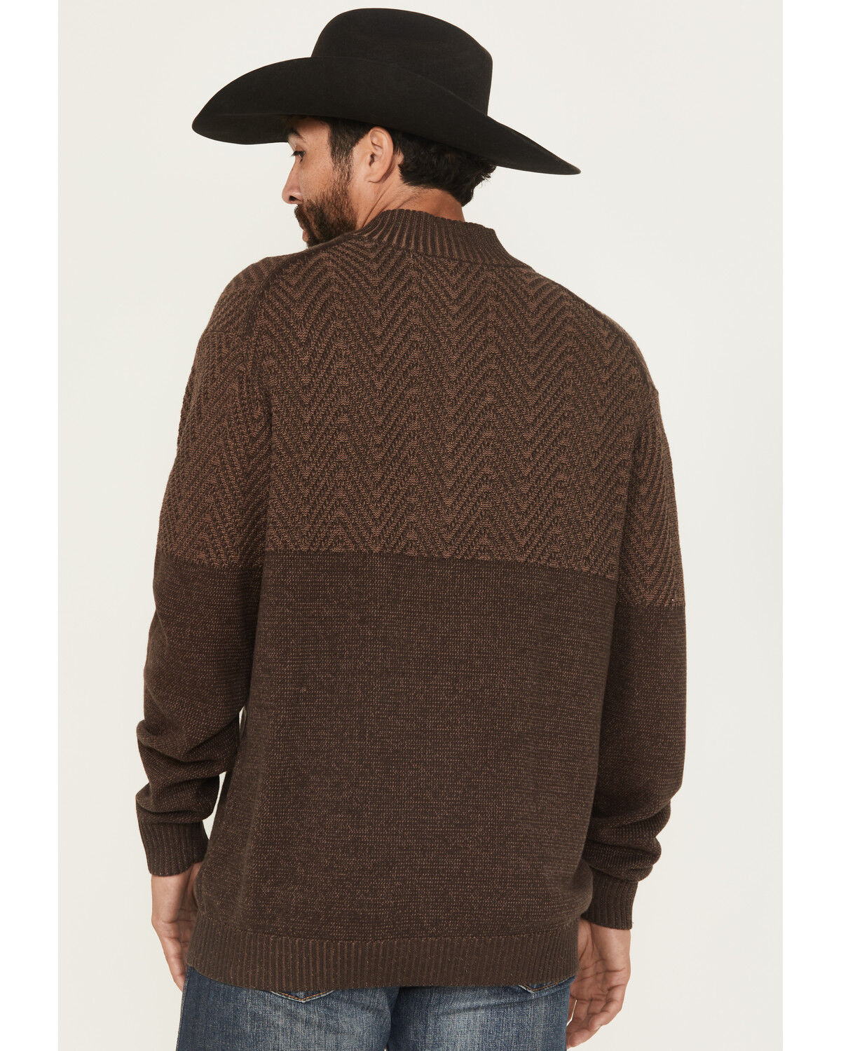 Image #4 - Cinch Men's Solid Button-Down Sweater, Brown, hi-res