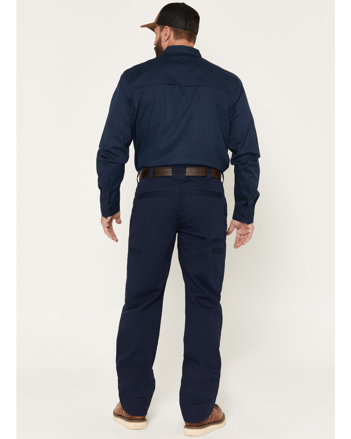 Image #3 - Hawx Men's FR Milwaukee Solid Straight Work Pants, Navy, hi-res