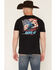 Image #1 - RANK 45&reg; Men's Live And Die Rodeo Short Sleeve Graphic T-Shirt, Black, hi-res