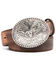 Image #1 - Cody James Boys' Longhorn Plaque Buckle Belt, Brown, hi-res