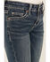 Image #2 - Rock & Roll Denim Girls' Medium Wash Cow Pocket Stretch Bootcut Jeans , Medium Wash, hi-res