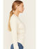 Image #2 - Lucky Brand Workwear Women's Ribbed Trim Long Sleeve Shirt, Cream, hi-res