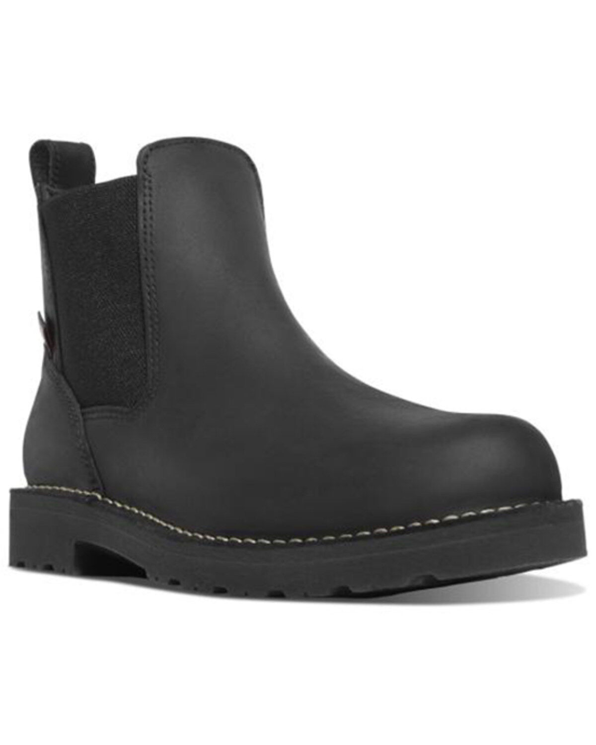Danner Men's 6" Bull Run Chelsea Wedge Work Boots - Soft Toe, Black, hi-res