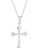 Image #2 - Montana Silversmiths Women's Ethereal Crystal Cross Necklace, Silver, hi-res