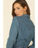 Image #4 - Wrangler Women's Medium Denim Snap Long Sleeve Western Shirt, Blue, hi-res