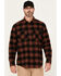 Image #1 - Hawx Men's Buck Plaid Print Long Sleeve Button-Down Flannel Shirt, Mahogany, hi-res