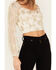 Image #3 - Sadie & Sage Women's Cham Afterglow Metallic Floral Print Crop Top, Off White, hi-res