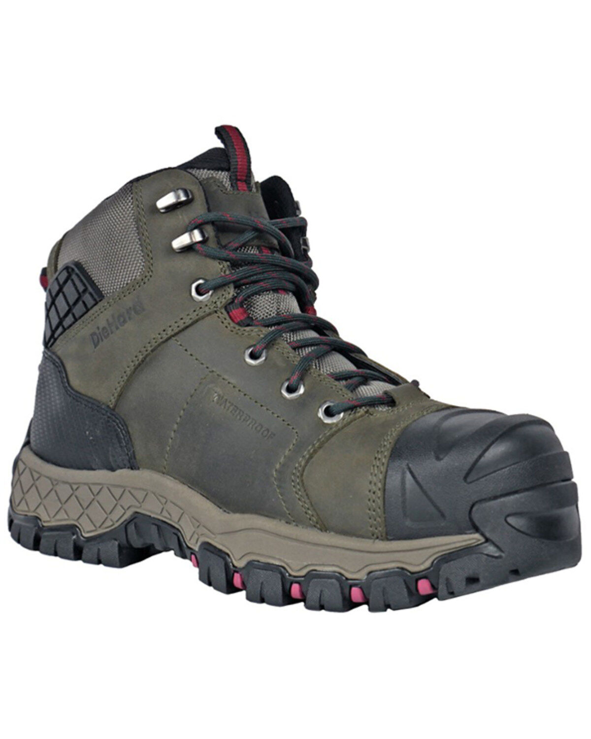 Image #1 - Die Hard Men's Comet 6" Lace-Up Work Boots - Composite Toe, Olive, hi-res