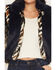 Image #3 - Azalea Wang Women's Boot Barn Exclusive Faux Fur Striped Vest, Navy, hi-res