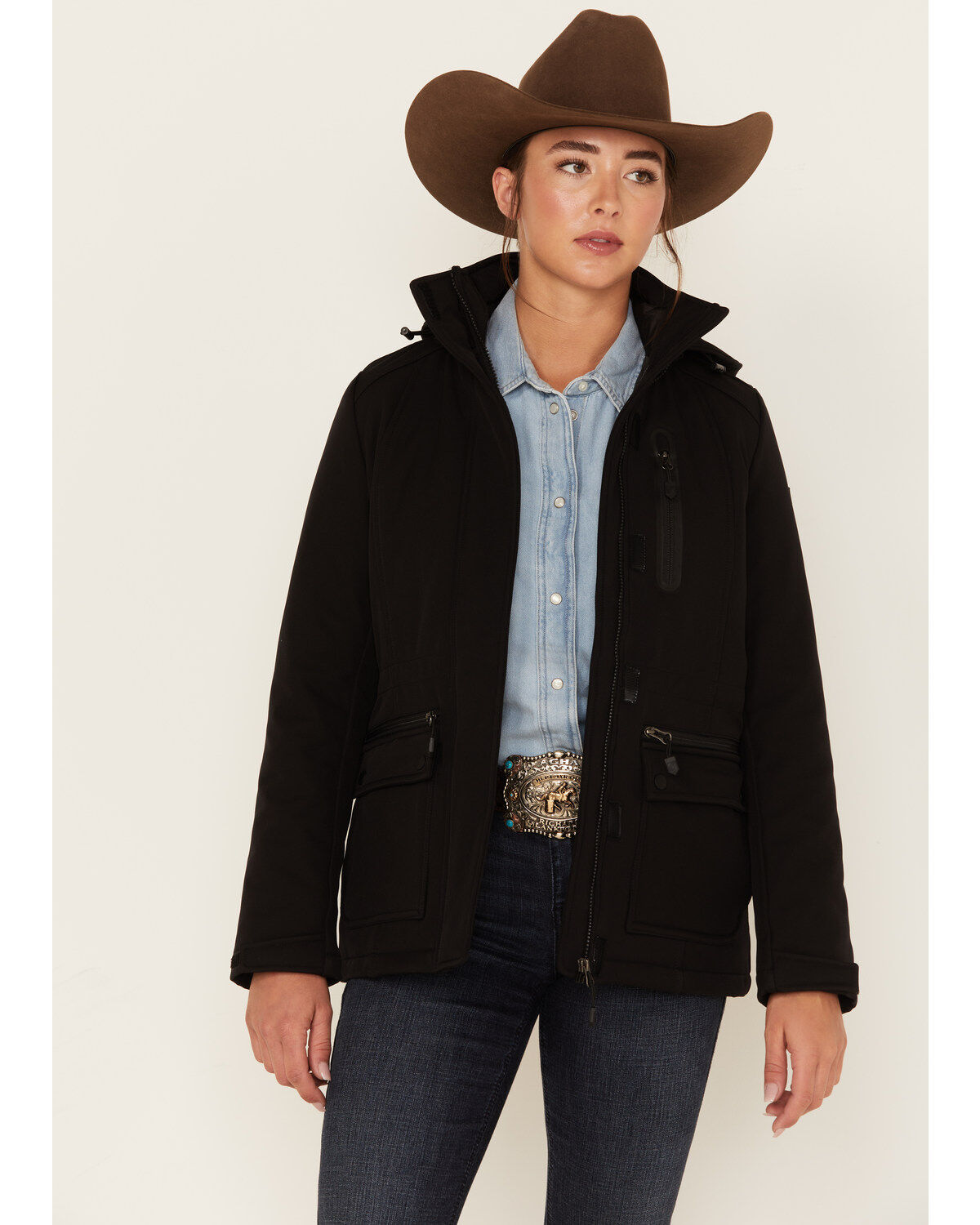 Image #1 - RANK 45&reg; Women's 3-in-1 Softshell Coat, Black, hi-res