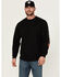 Image #1 - Hawx Men's Logo Long Sleeve Knit Work T-Shirt - Tall, Black, hi-res
