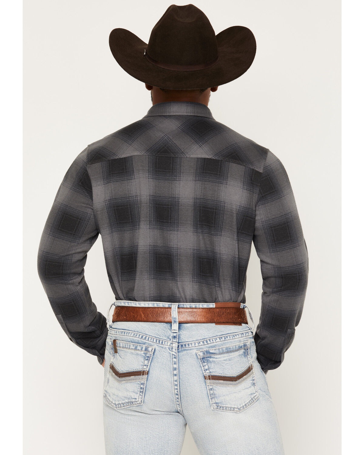 Image #4 - Cody James Men's Quiet Shade Plaid Print Long Sleeve Button-Down Shirt, Slate, hi-res