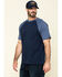 Image #3 - Hawx Men's Navy Midland Short Sleeve Baseball Work T-Shirt - Big, Navy, hi-res