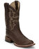 Image #1 - Justin Men's Western Boot - Round Toe, Brown, hi-res