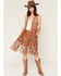 Image #1 - Idyllwind Women's Kirk Faux Suede Long Fringe Vest, Bark, hi-res