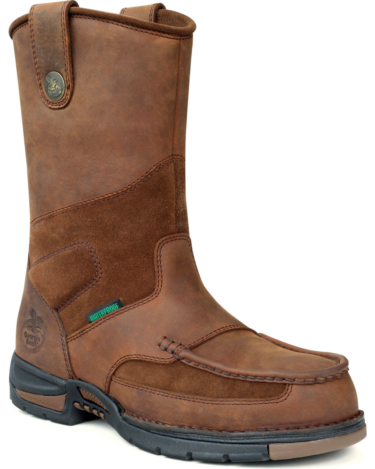 Image #1 - Georgia Boot Men's Athens Wellington Work Boots, Brown, hi-res