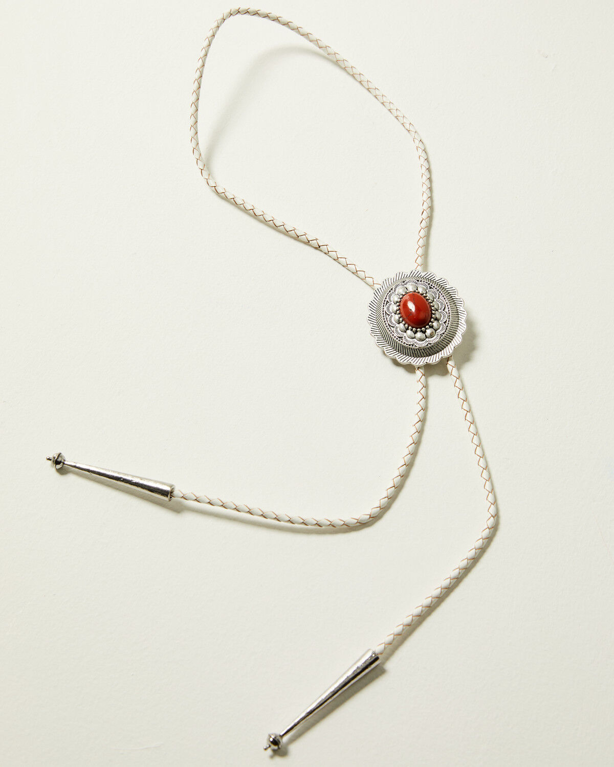 Shyanne Women's Agate Concho Bolo Tie, Silver, hi-res