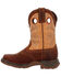 Image #3 - Durango Boys' Lil Rebel Wester Boots - Broad Square Toe, Brown, hi-res