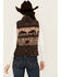 Image #4 - Shyanne Women's Buffalo Print Snap Sherpa Vest , Chocolate, hi-res