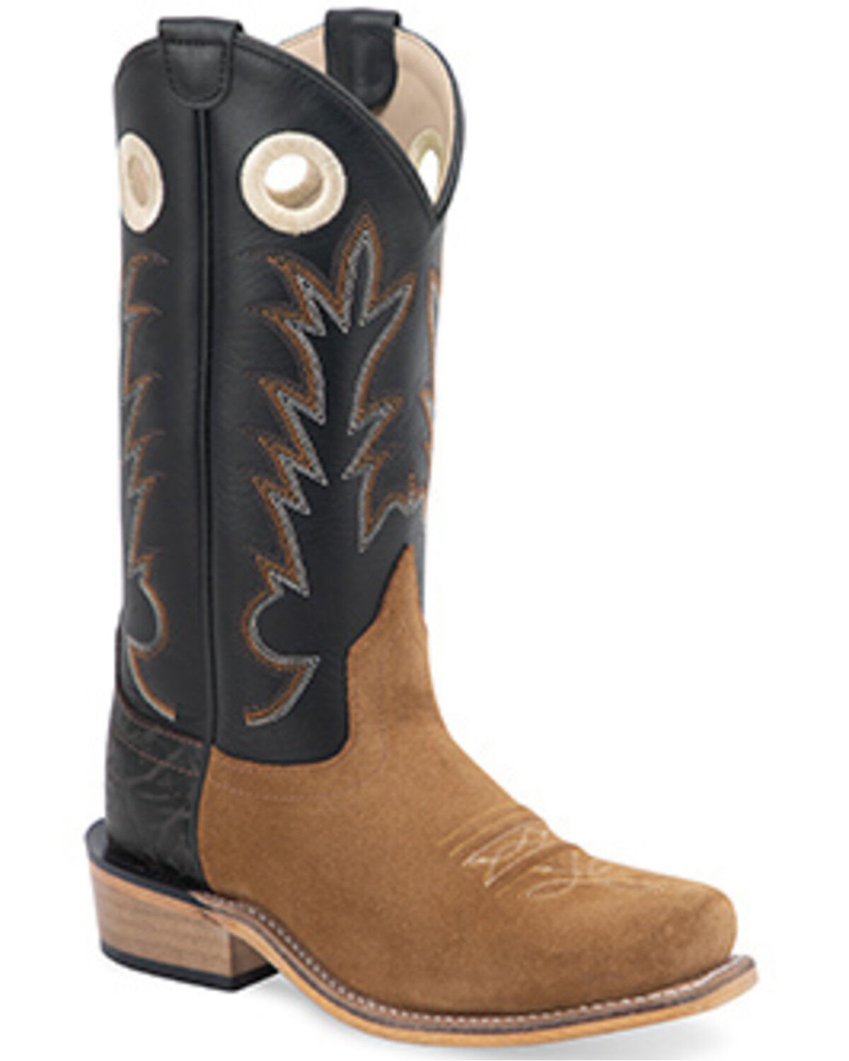 Image #1 - Old West Little Boys' Tall Western Boots - Square Toe, Black, hi-res