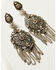 Image #2 - Shyanne Women's Champagne Chateau Filigree Fringe Earrings, Silver, hi-res