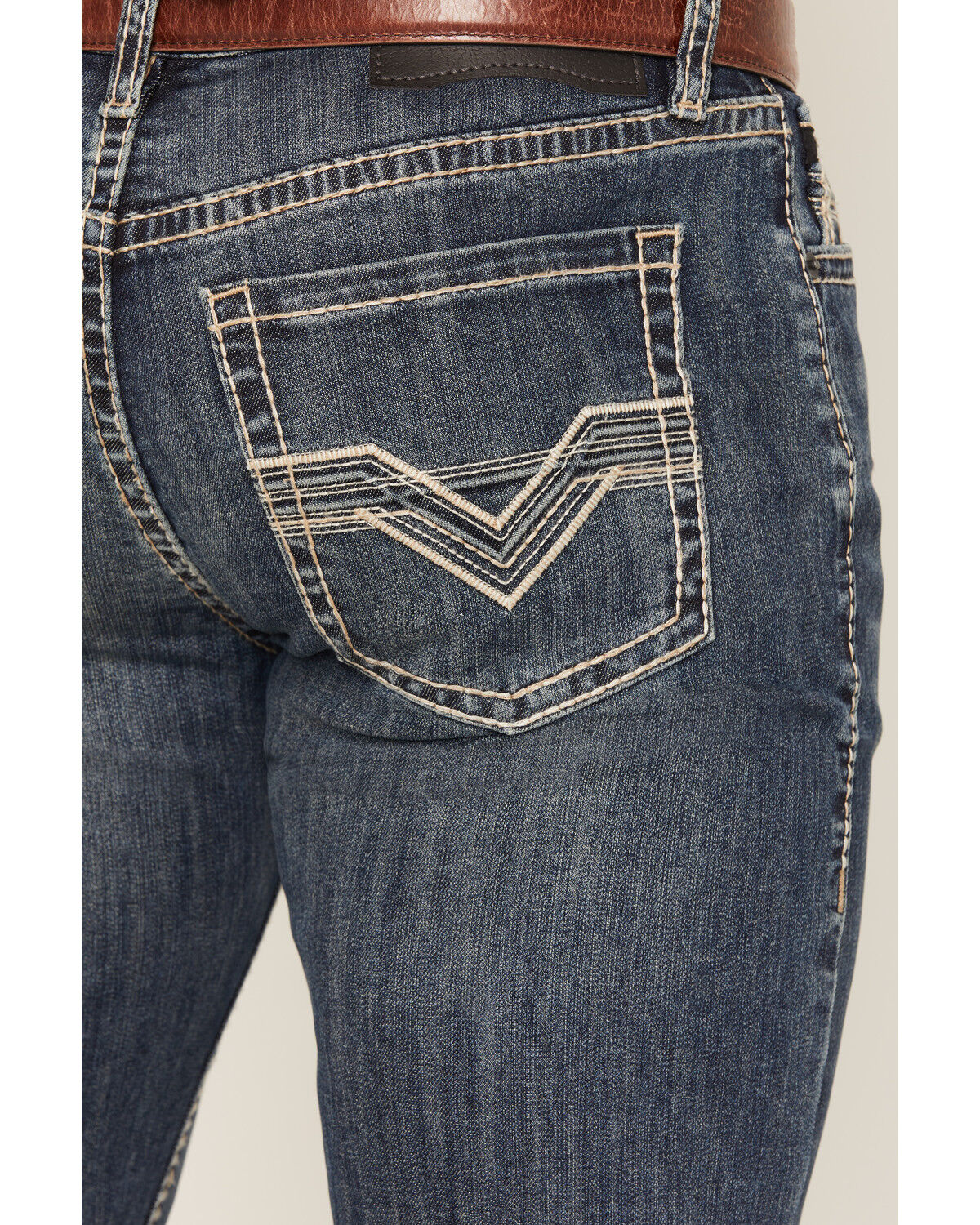 Image #4 - Rock & Roll Denim Men's Revolver Medium Wash Slim Straight Stretch Denim Jeans, Medium Wash, hi-res