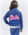 Image #6 - Wrangler® X Barbie™ Girls' Medium Wash Zip-Up Logo Denim Jacket , Medium Wash, hi-res