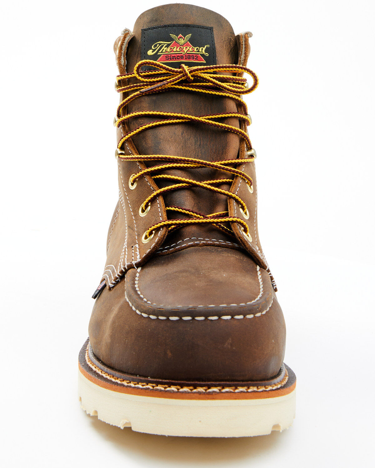 Image #4 - Thorogood Men's 6" American Heritage Classics USA Work Boots - Steel Toe, Brown, hi-res